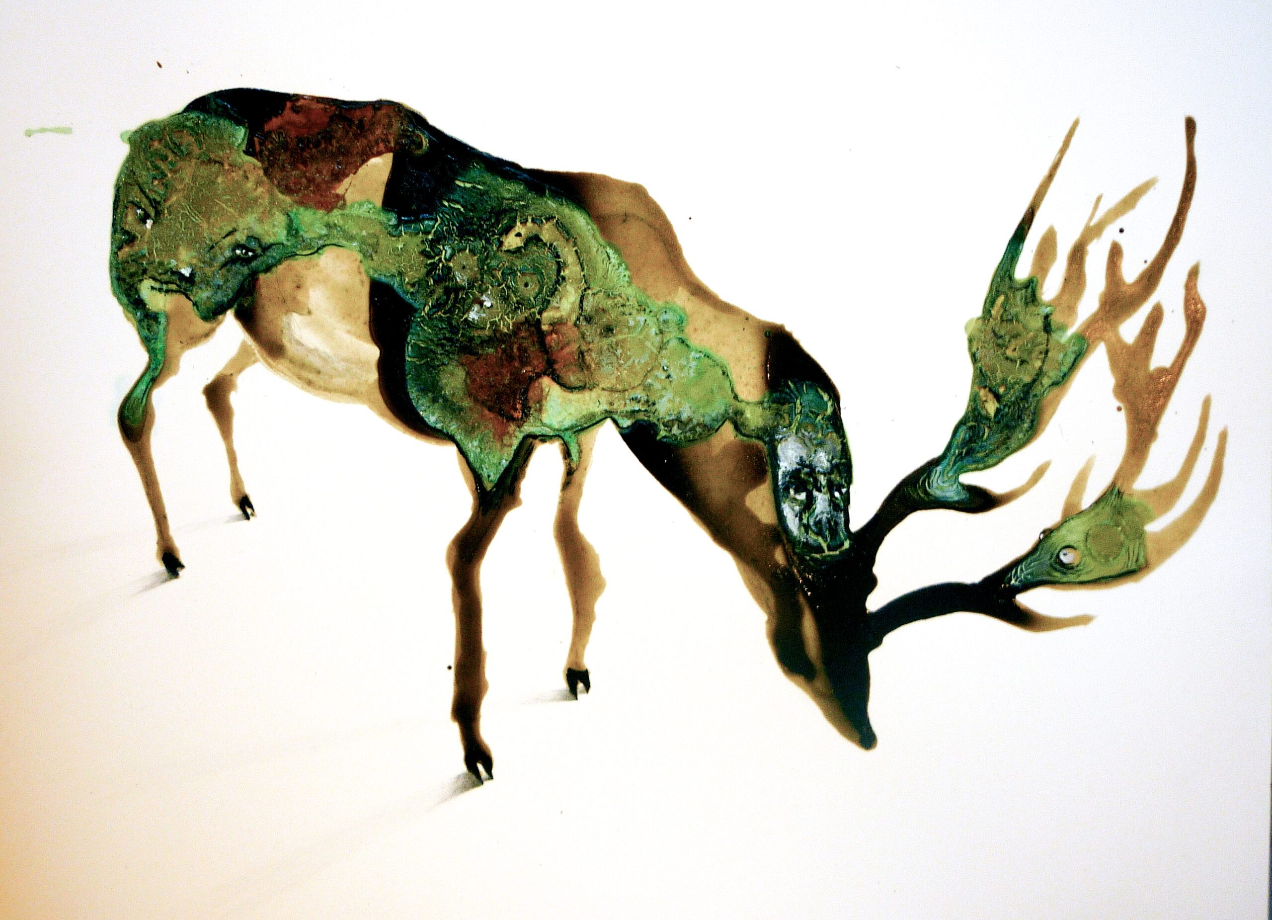 Lionel Sabatté, Sans titre (AO 02), 2012 – Solution à base de fer et bronze oxydés, 31 x 41 cm © studio Lionel Sabatté
